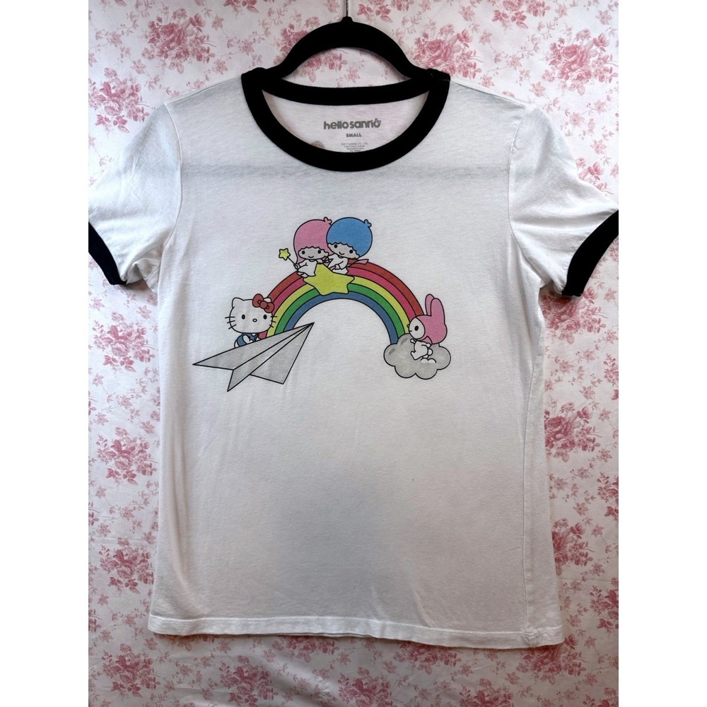 Hello Sanrio Hello Kitty Little Twin Stars My Melody Ringer T-Shirt Small